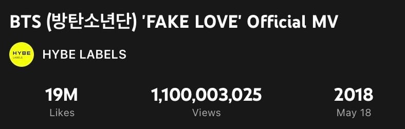 BTS, Fake Love, BTS làm nên lịch sử với Fake Love, BTS Fake Love, BTS kỷ lục 2022, BTS record 2022, Jungkook, Jimin, V BTS, Jin, J-Hope, RM, Suga, BTS 2022