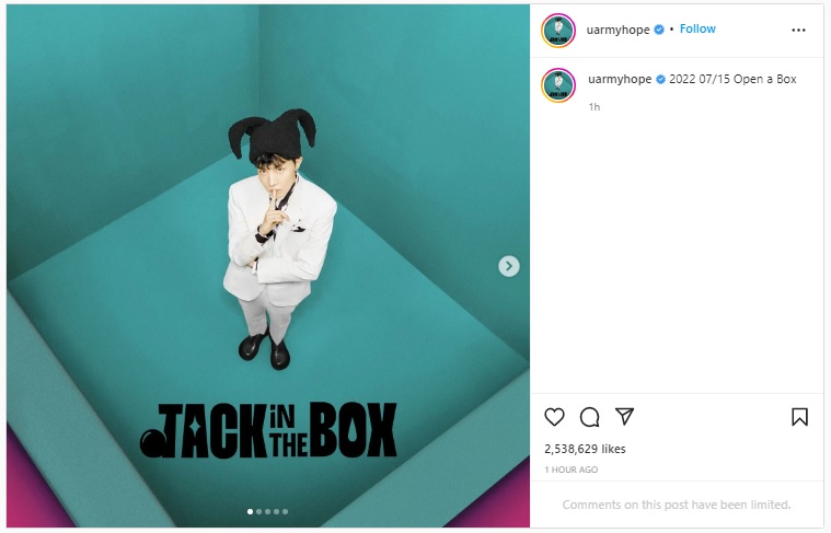 BTS, J-Hope, Jack in the box, BTS solo, BTS chương 2, J-Hope solo, Jin, Jimin, Jungkook, RM, Suga, V, J-Hope jack, J-Hope open the box, J-Hope 2022, J-Hope instagram