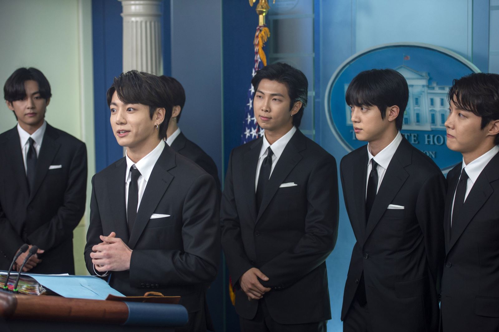 BTS, Jungkook, Jungkook chiếm trọn tình cảm dân Mỹ, BTS White House, Jungkook White House, Jungkook phát biểu Nhà Trắng, Jungkook Biden, Jin, Jimin, J-Hope, RM, Suga, V