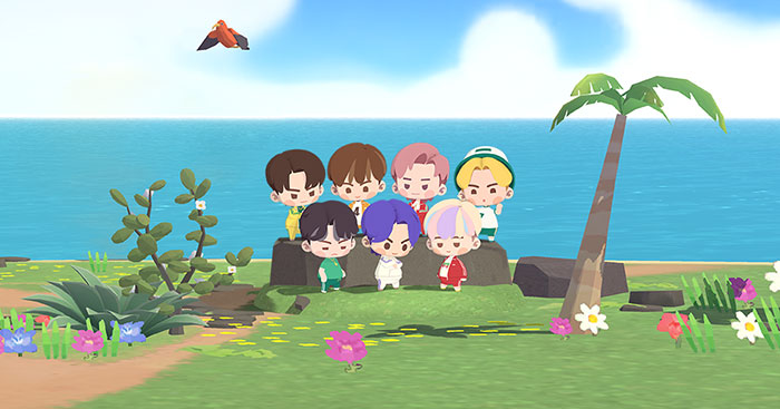 BTS, BTS Island In The SEOM, lượng người chơi In the SEOM, đánh giá game BTS, Rate In the SEOM, Jin, Jimin, J-Hope, Jungkook, RM, Suga, V BTS, Jungkook mê game