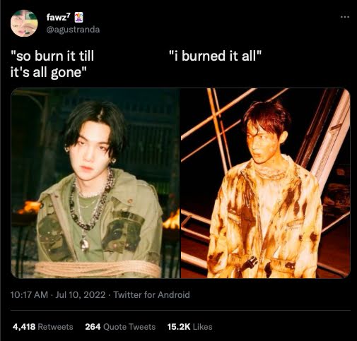 BTS, J-Hope, Arson, chi tiết gài gắm trong Arson J-Hope, BTS Chương 2, BTS solo, J-Hope solo, Agust D, Suga, HYYH, Jin, Jimin, Jungkook, RM, V, J-Hope photo concept