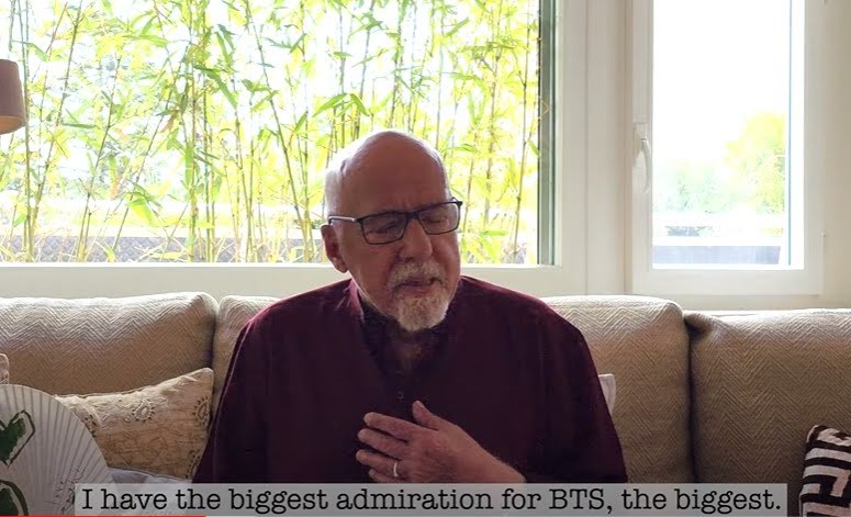 BTS, Paulo Coelho, Paulo Coelho dũng cảm tại hội nghị BTS, Hội nghị liên hiệp toàn cầu BTS, Paulo Coelho BTS, Paulo Celho ARMY, Nhà giả kim, Jin, Jimin, J-Hope, Jungkook