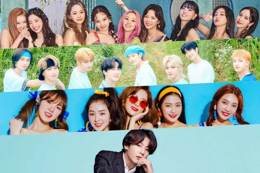 BTS, Jungkook, Kpop lên tinh thần, Twice, Stray Kids, Seventeen, Euphoria, Feel Special, Pentagon, Viviz, Oh My Girl, Day6, Red Velvet, Enhypen, Itzy, Gone Days, 