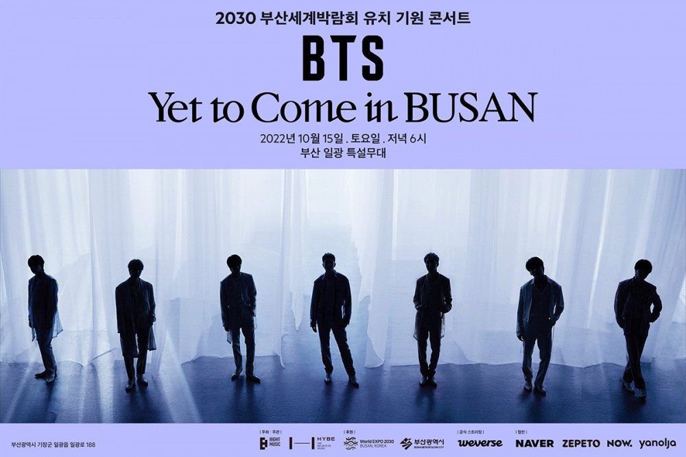 BTS, BTS miễn phí hòa nhạc, BTS giá khách sạn Busan, hòa nhạc Yet to Come, BTS Busan, Jin, Jimin, J-Hope, Jungkook, RM, Suga, V, BTS 2022, Jennie, BTS Expo