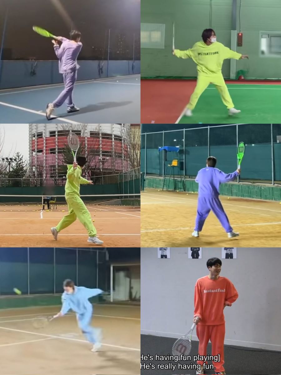 BTS, Jin đăng ảnh chi tiết ngộ, Jin Instagram, Jin quần vợt, Jin BTS tennis, Jin outfit, Jin funny, Jungkook, Jimin, V BTS, RM, Suga, J-Hope, BTS funny