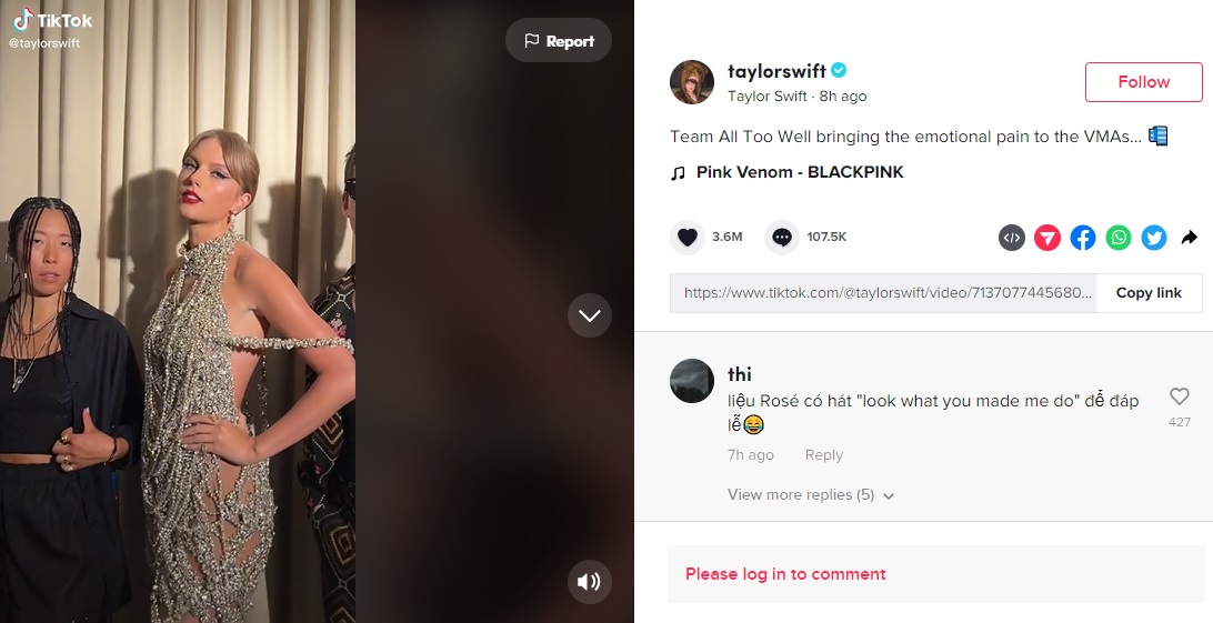 Blackpink, Taylor Swift mê mẩn Blackpink, Taylor Swift Pink Venom, Taylor Swift Blackpink, Selena Gomez Blackpink, Pink Venom, Blackpink MTV, Jennie, Jisoo, Rose, Lisa