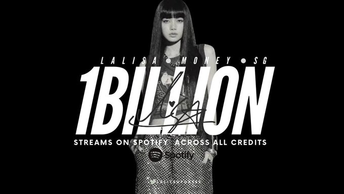Blackpink, Lisa, Lisa kỷ lục 2022, Lisa 1 tỷ stream Spotify, Lisa 2022, Lisa solo, Jennie, Jisoo, Rose, Born Pink, Pink Venom, Blackpink tour
