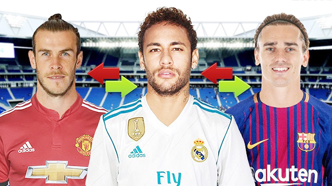 Những bom tấn trước World Cup 2018: Neymar tới Real Madrid, Griezmann chọn Barca, Bale cập bến M.U