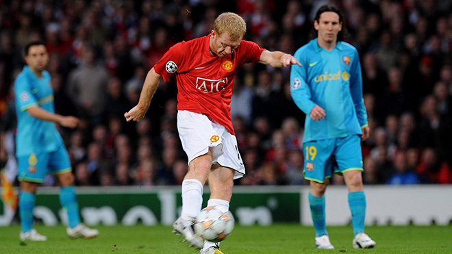 Paul Scholes thừa nhận siêu phẩm vào lưới Barcelona năm 2008 là... ăn may