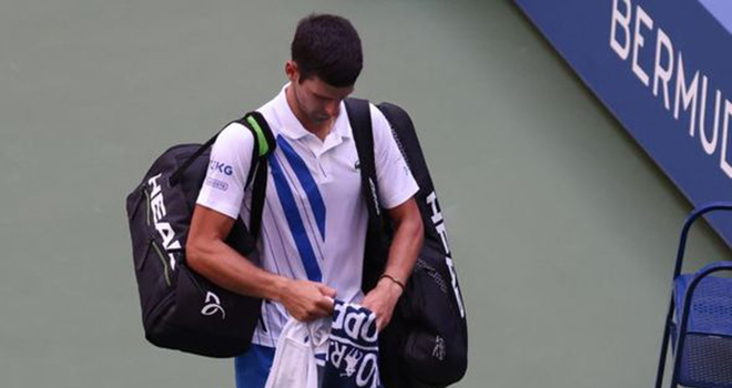 Djokovic bị loại khỏi US Open, Djokovic hành động phi thể thao, Mỹ mở rộng, Djokovic vs Busta, Djokovic đánh bóng trúng nữ trọng tài, Djokovic bị loại, kết quả US Open