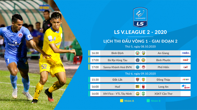 Lịch thi đấu bóng đá hôm nay, 8/10: Trực tiếp Vũng Tàu vs Bình Phước, Khánh Hòa vs Phố Hiến. BĐTV, TTTV