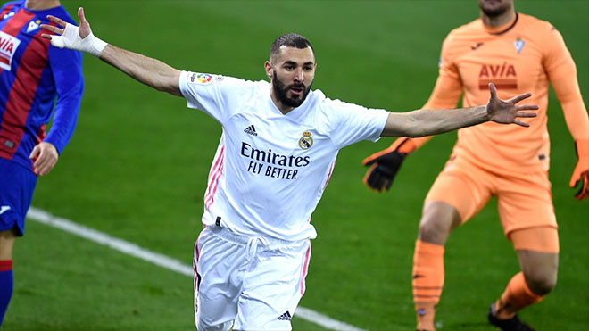 Eibar 1-3 Real Madrid: Benzema tỏa sáng, Real Madrid trở lại cuộc đua vô địch