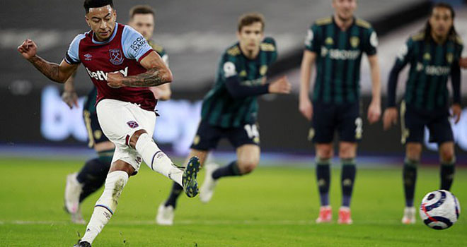 Lingard, West Ham, cuộc đua top 4, West Ham vs Leeds