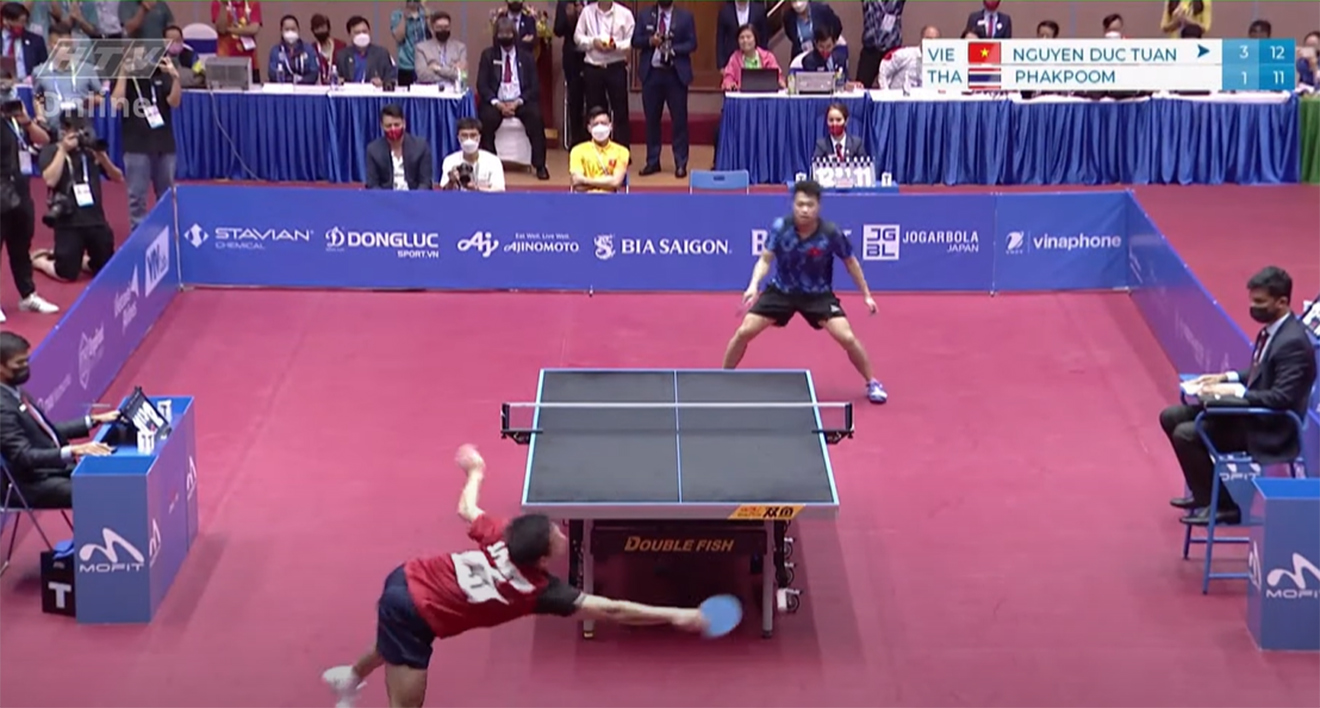 Bóng bàn SEA Games 31, Kết quả chung kết đơn nam bóng bàn, Đức Tuân vs Phakpoom, Đức Tuân, Phakpoom, chung kết đơn nam bóng bàn, Đức Tuân giành HCV bóng bàn đơn nam