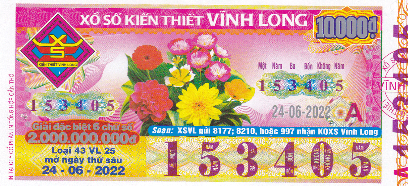 XSVL. Xổ số Vĩnh Long. XSVL 24/6. Kết quả xổ số hôm nay 24/6/2022. Xổ số Vĩnh Long ngày 24 tháng 6. XSVL hôm nay. Xo so Vinh Long, SXVL, XS VL. XSMN, SXMN, Xổ số miền Nam