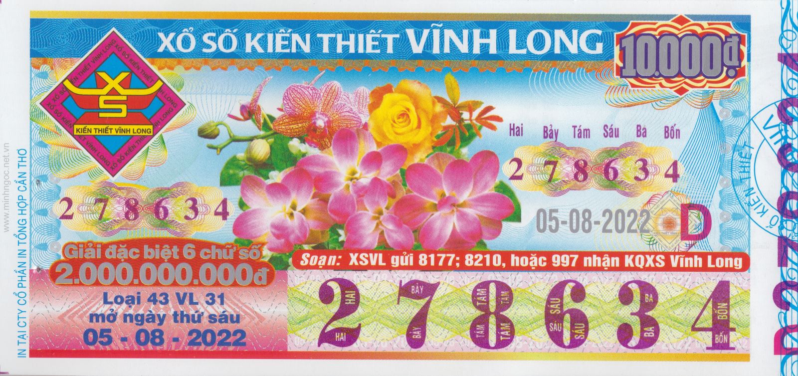 XSVL. Xổ số Vĩnh Long. XSVL 5/8. Kết quả xổ số hôm nay 5/8/2022. Xổ số Vĩnh Long ngày 5 tháng 8. XSVL hôm nay. Xo so Vinh Long, SXVL, XS VL. XSMN, SXMN, Xổ số miền Nam.