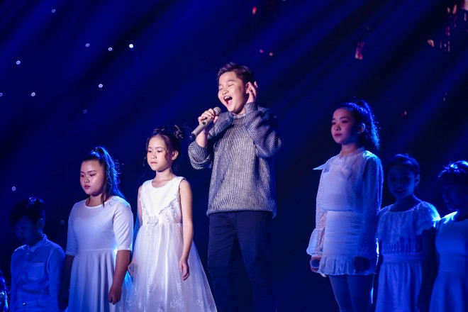 Giọng hát Việt nhí, The Voice Kids 2019, chung kết giọng hát việt nhí 2019, quán quân giọng hát việt nhí 2019, Minh Tâm, Kiều Minh Tâm, Chấn Quốc, đọc nhầm quán quân, MC Nguyên Khang