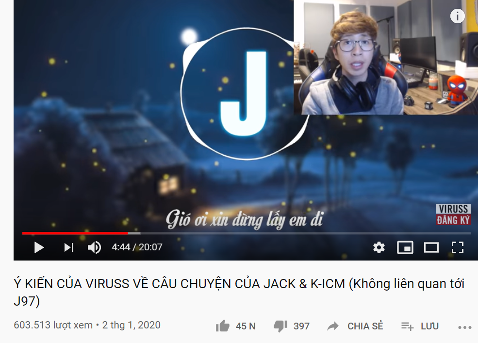 Jack, ViruSs, K-ICM, Jack K-ICM, Jack ViruSs, Đom đóm, J97, jack, Jack J97, jack tin mới, Jack K-ICM tin mới, mẹ jack, mẹ nuôi, kênh của Jack. K-ICM đang đi sai. jack j97