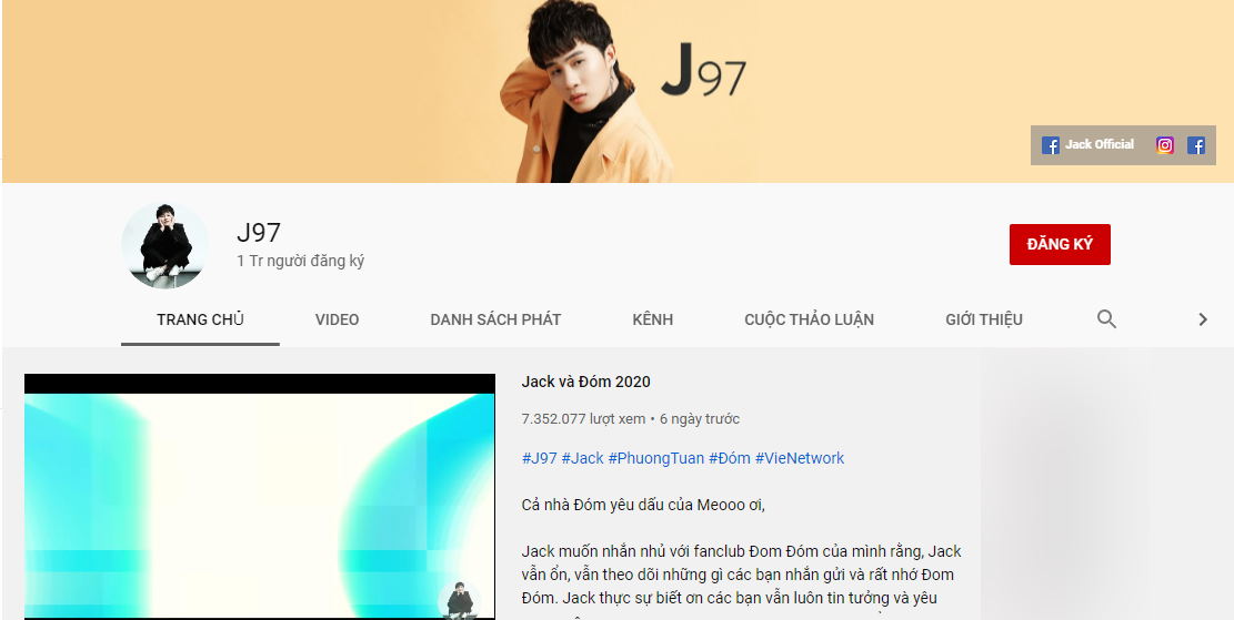 Jack, Jack đoạt nút vàng kênh Youtube, J97 đoạt nút vàng, kênh J97 của Jack, Jack K-ICM, jack, K-ICM, Jack comback, đom đóm, Jack youtube, j97, jack nút vàng nhanh nhất