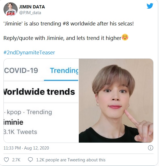 BTS, Jimin, Jimin BTS, Jimin thống trị Twitter, Jimin BTS thống trị Twitter, Jimin trending, Jimin lập kỷ lục, Jimin top trending, Jimin vua Twitter, Harry Styles