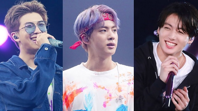 Phản ứng bất ngờ của RM BTS khi thấy Jin và Jungkook trêu nhau ngay trên sân khấu