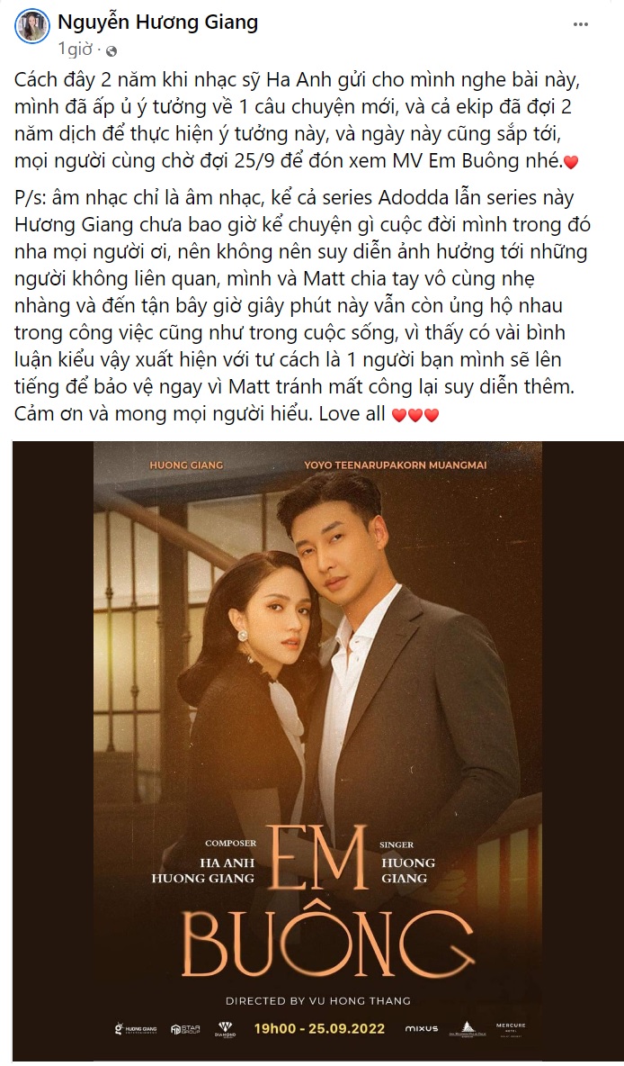 Hương Giang, Hoa hậu Hương Giang, Em buông, Hà Anh, chuyển giới, trà xanh, tiểu tam, Matt Liu, nam vương Thái Lan, Yoyo 