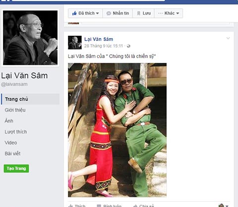 Facebook Lại Văn Sâm, Facebook Lai Van Sam, Nhà báo Lại Văn Sâm, Lại Văn Sâm, MC Lại Văn Sâm, Con Lại Văn Sâm, Lại Bắc Hải Đăng, Facebook của Lại Văn Sâm, Facebook giả