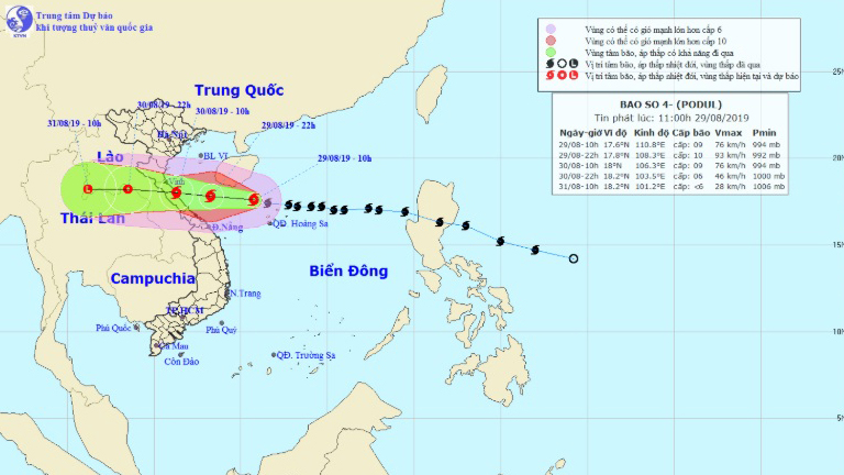 Bão số 4 giật cấp 11 đổ bộ từ Nghệ An đến Quảng Bình và tan nhanh