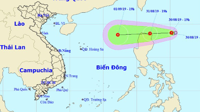 Dự báo thời tiết áp thấp nhiệt đới gần biển Đông khả năng mạnh lên thành bão số 5