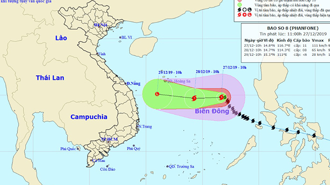 Bão số 8 - Tin bão mới nhất trên Biển Đông