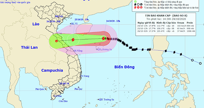 Tin bão mới nhất cơn bão số 8