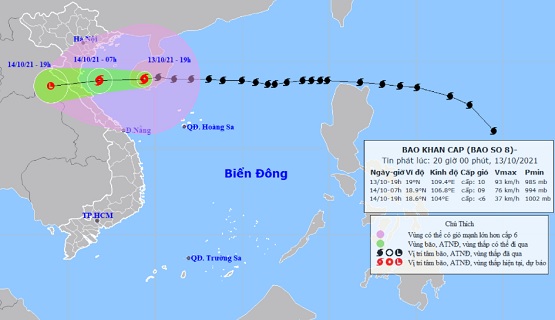 Tin bão khẩn cấp cơn bão số 8