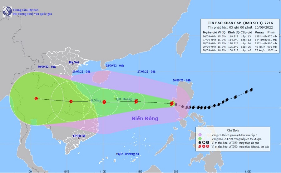 Bão số 4 mạnh giật cấp 15: Cập nhật mới nhất diễn biến bão
