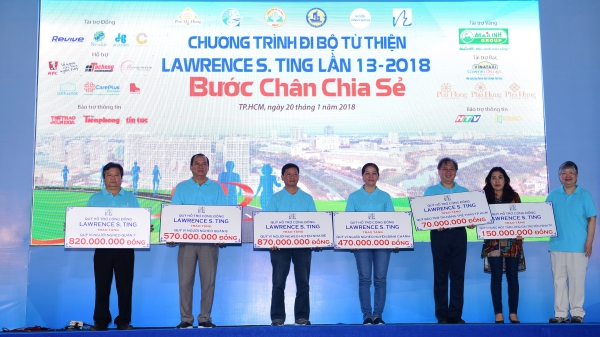 Đi bộ Từ thiện Lawrence S. Ting lần 14 – 2019: Hơn 3,1 tỷ đồng cho đồng bào khó khăn