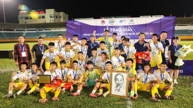 U15 SLNA soán ngôi vương U15 PVF giành chức vô địch U15 Quốc gia - Next Travel 2022
