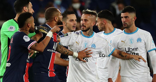 Bong da, bóng đá hôm nay, Neymar, PSG, PSG vs Marseille, bóng đá Pháp, kết quả bóng đá hôm nay, Neymar bị phân biệt chủng tộc, Neymar bị thẻ đỏ, Neymar bị đuổi