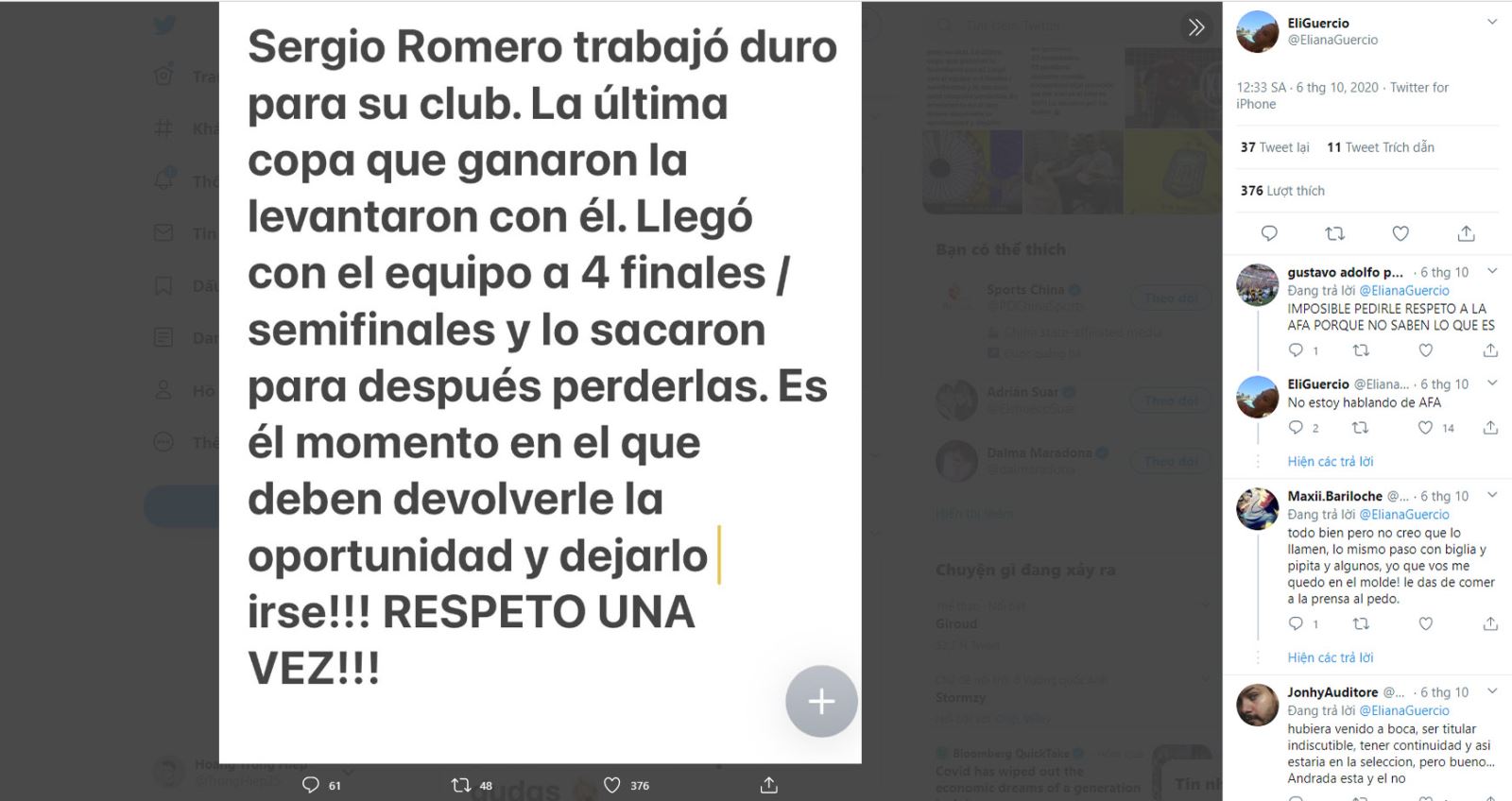 MU, Chuyển nhượng MU, Romero hết cơ hội tới Everton, chuẩn bị gia nhập MLS, Romero, Sergio Romero, chuyển nhượng bóng đá, tin tức chuyển nhượng, tin chuyển nhượng, M.U