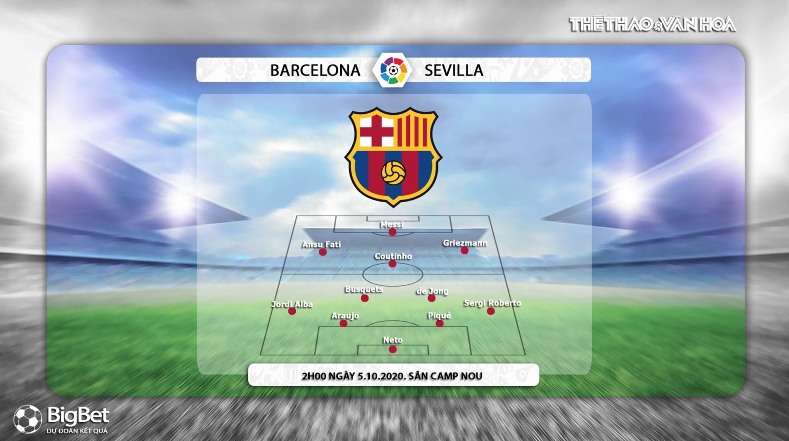 Keo nha cai, kèo nhà cái, Barcelona vs Sevilla, Vòng 5 La Liga, Trực tiếp BĐTV, Trực tiếp bóng đá Tây Ban Nha vòng 5, Soi kèo Barcelona đấu với Sevilla, Kèo Barcelona