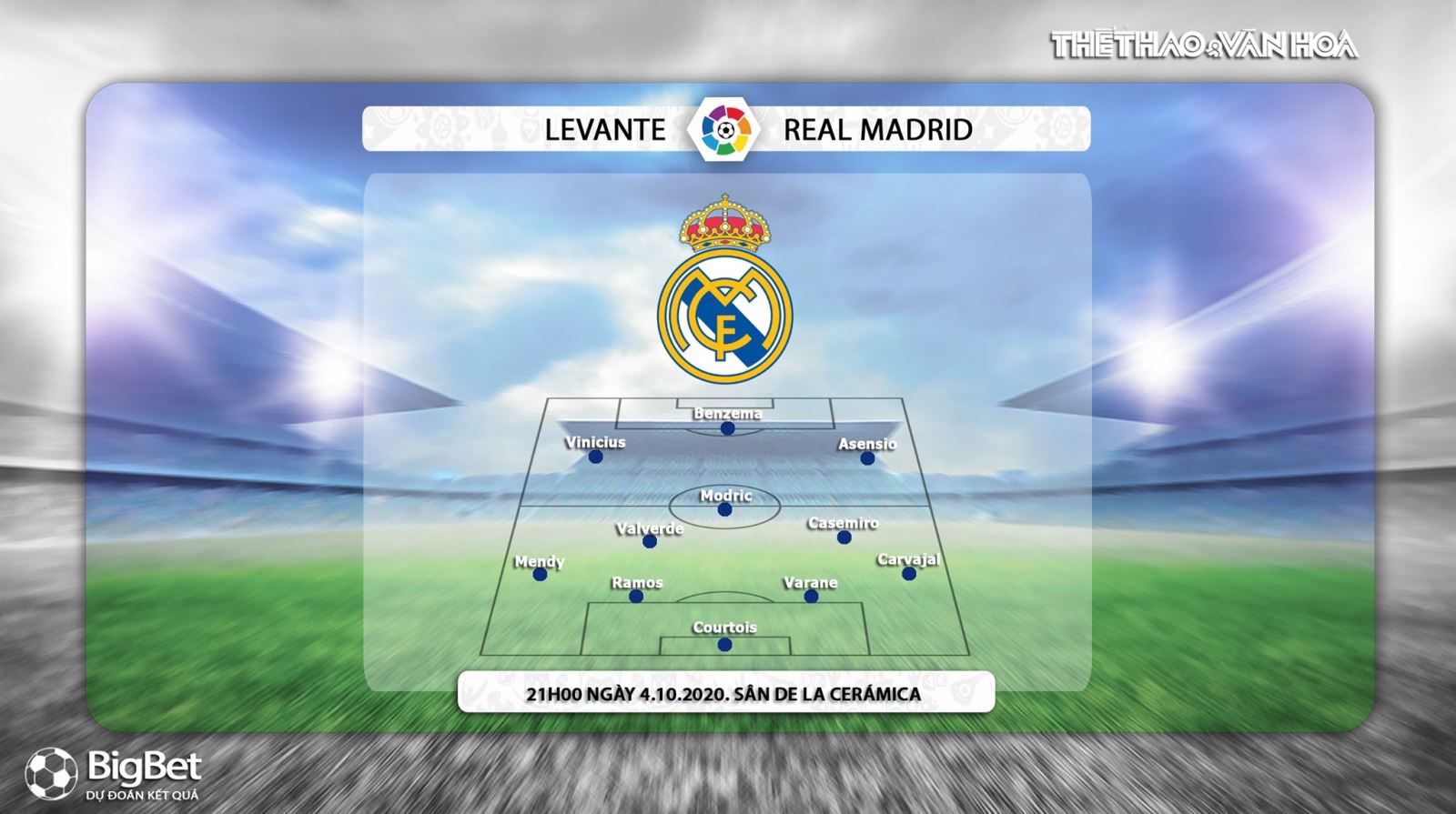 Keo nha cai, kèo nhà cái, Levante vs Real Madrid. Vòng 5 La Liga. Trực tiếp BĐTV. Trực tiếp bóng đá Tây Ban Nha vòng 5. Soi kèo Levante đấu với Real Madrid. Kèo Real