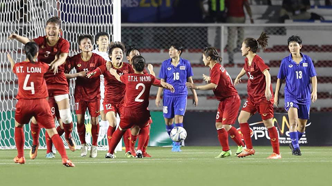 Bong da, bóng đá, đội tuyển nữ Việt Nam, nữ Việt Nam, SEA Games 30, SEA Game 2019, huy chương vàng, HCV, BXH FIFA, xếp hạng FIFA, nữ Thái Lan, Việt Nam vượt Thái Lan